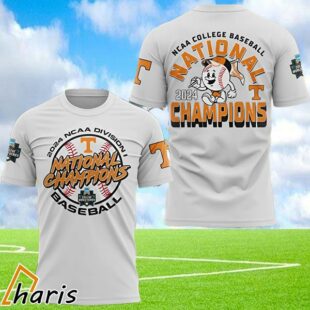 NCAA College Baseball National 2024 Tennessee Volunteers Champions 3D T Shirt 1 1