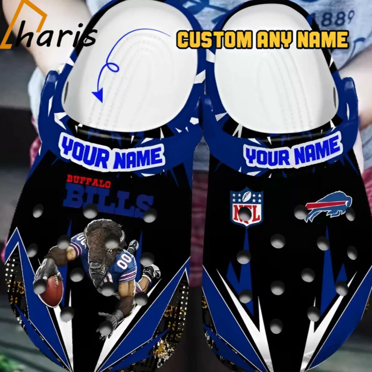 NFL Team Buffalo Bills Custom Name Crocs 1 jersey