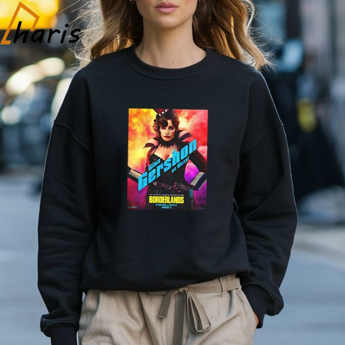 New Character Moxxi Posters For Borderlands Releasing In Theaters And IMAX On August 9 Unisex T Shirt 3 Sweatshirt