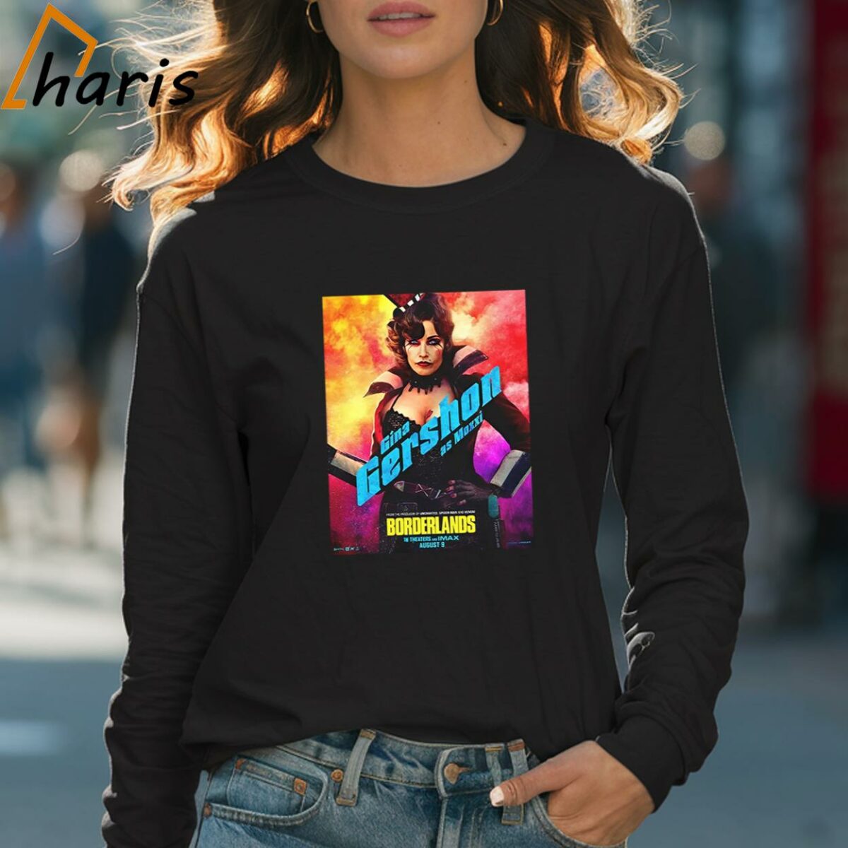 New Character Moxxi Posters For Borderlands Releasing In Theaters And IMAX On August 9 Unisex T Shirt 4 Long sleeve shirt