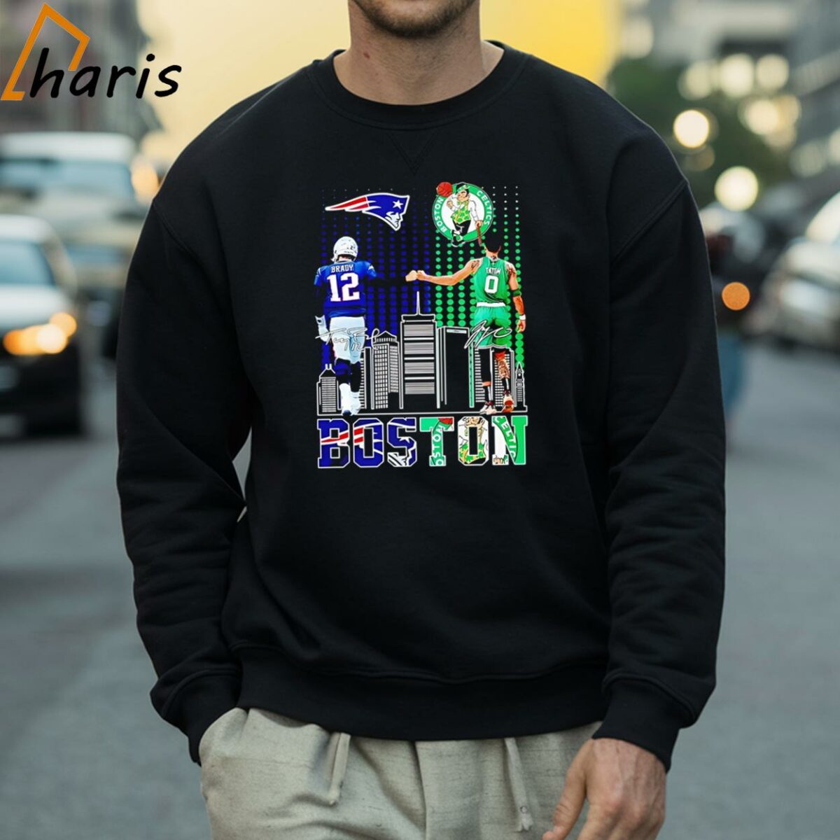 New England Patriots Tom Brady Legend Boston Celtics Jayson Tatum Shirt 4 Sweatshirt
