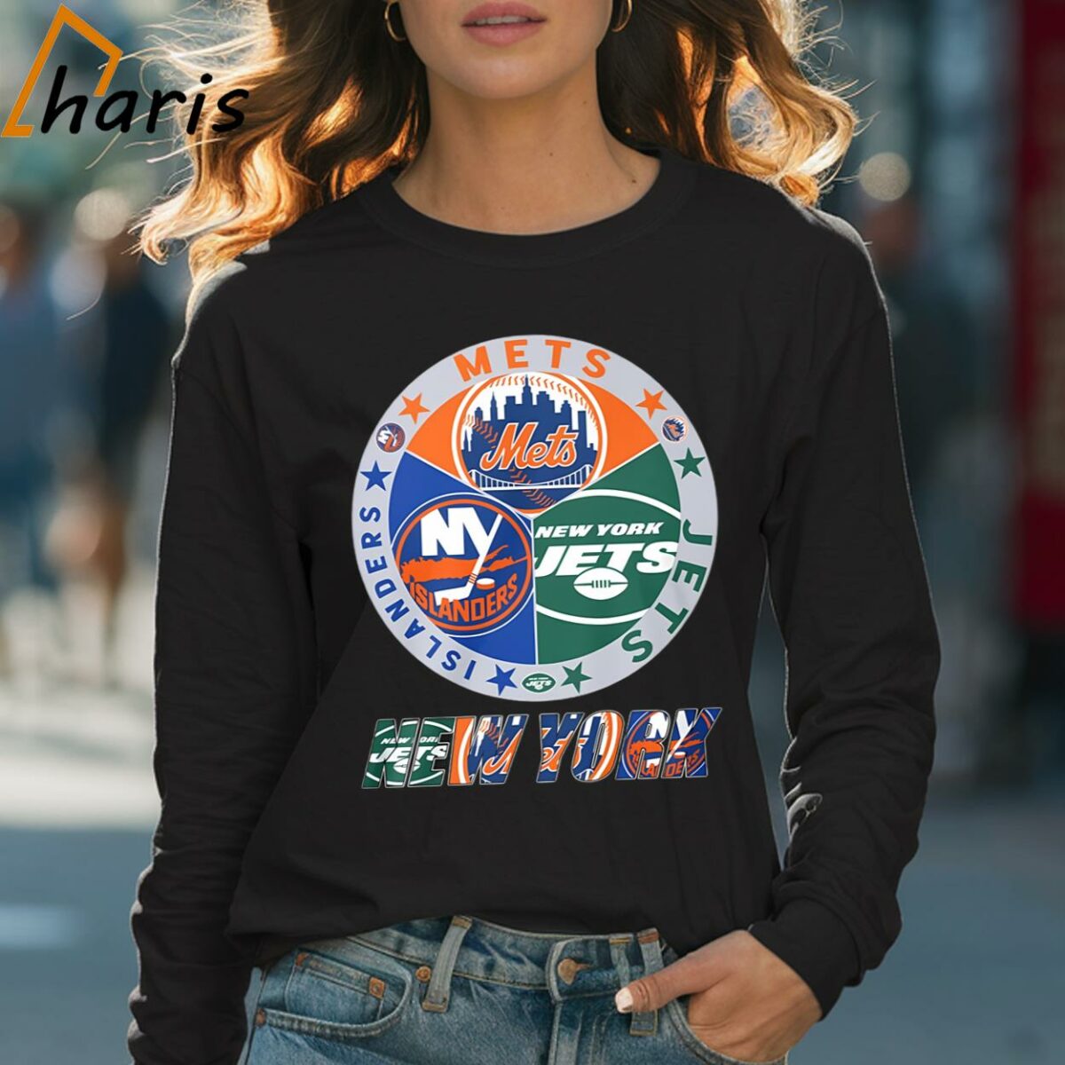 New York Mets Jets Islanders T shirt 4 Long sleeve shirt
