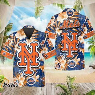 New York Mets MLB Flowers Hawaiian Shirt 1 1