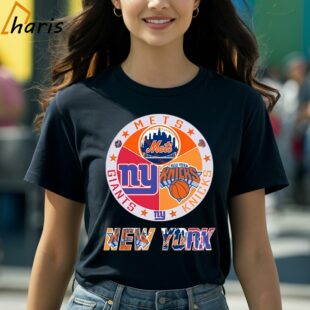 New York Mets New York Knicks New York Giants New York City Logo Shirt 2 Shirt