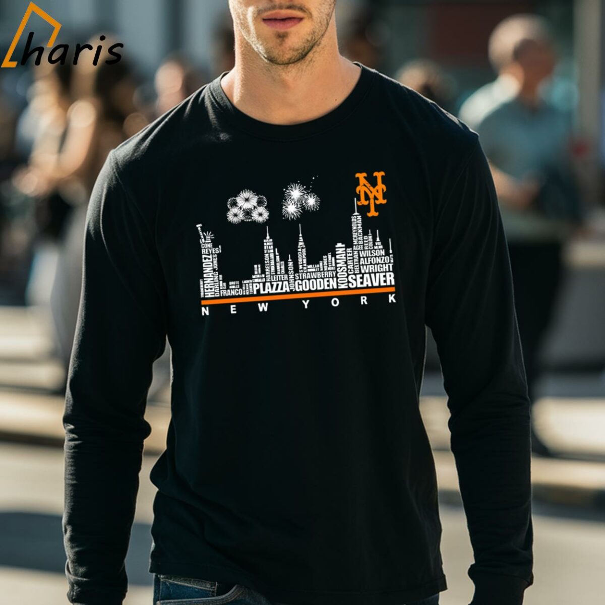 New York Mets Players Name City Firework T shirt 4 long sleeve shirt