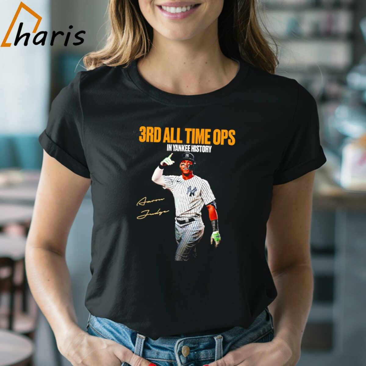 New York Yankees Aaron Judge 3rd All Time Ops In Yankee History Signature Shirt 2 Shirt