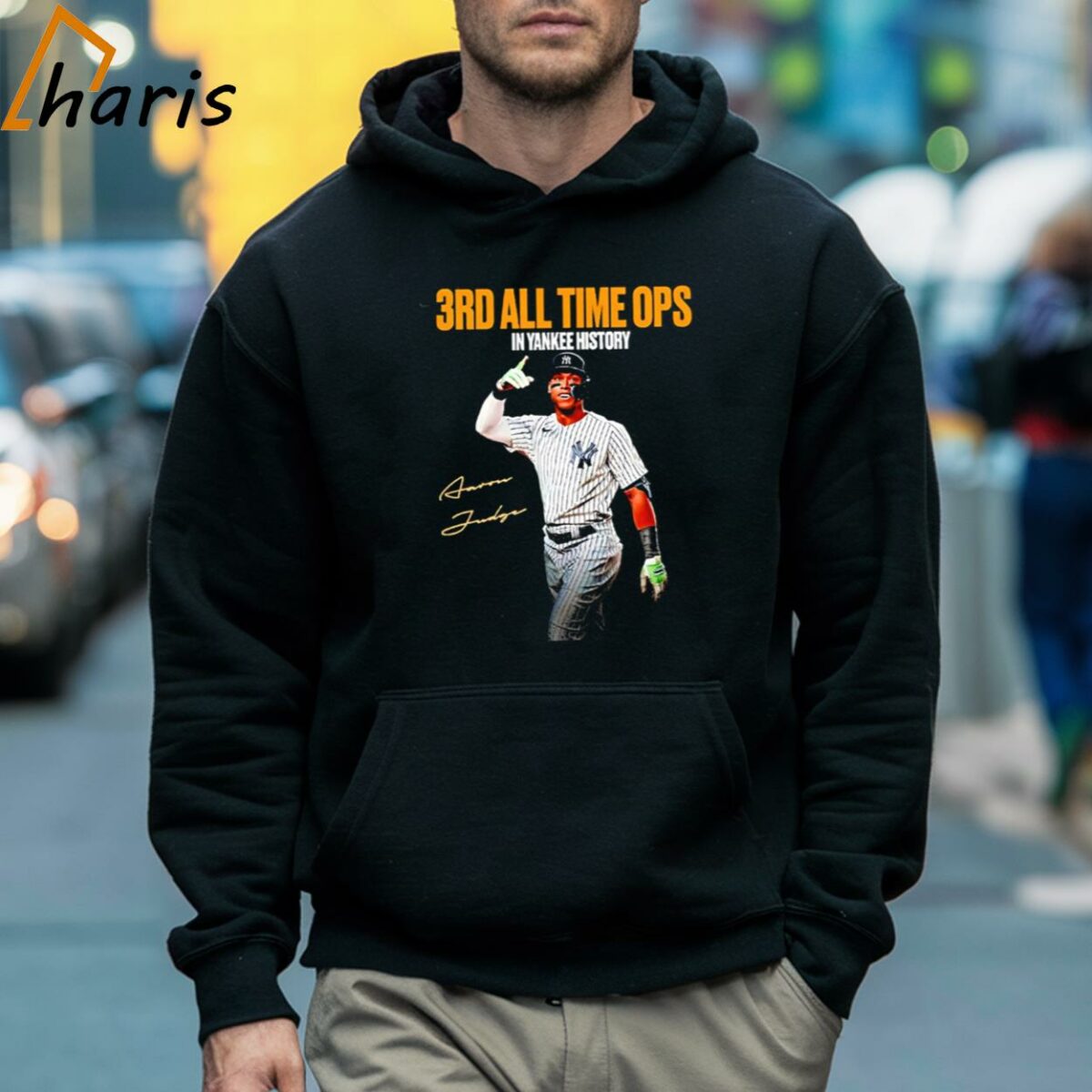 New York Yankees Aaron Judge 3rd All Time Ops In Yankee History Signature Shirt 5 Hoodie