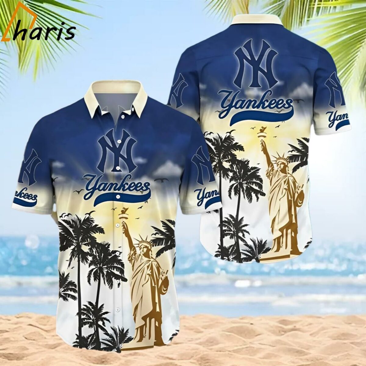 New York Yankees MLB Flower Hawaiian Shirt 2 2