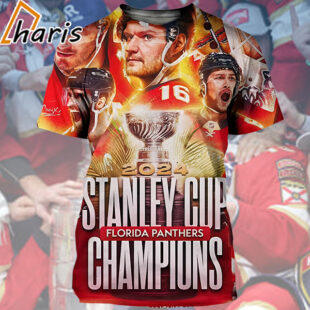 Official Florida Panthers Champions Stanley Cup 2024 NHL Final 3D T Shirt
