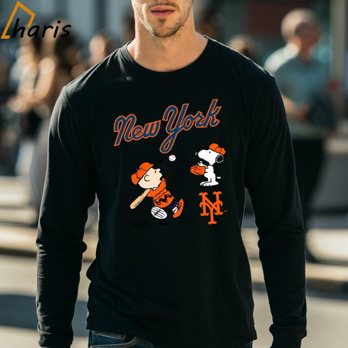 Peanuts Charlie Brown And Snoopy Playing Baseball New York Mets T shirt 4 long sleeve shirt