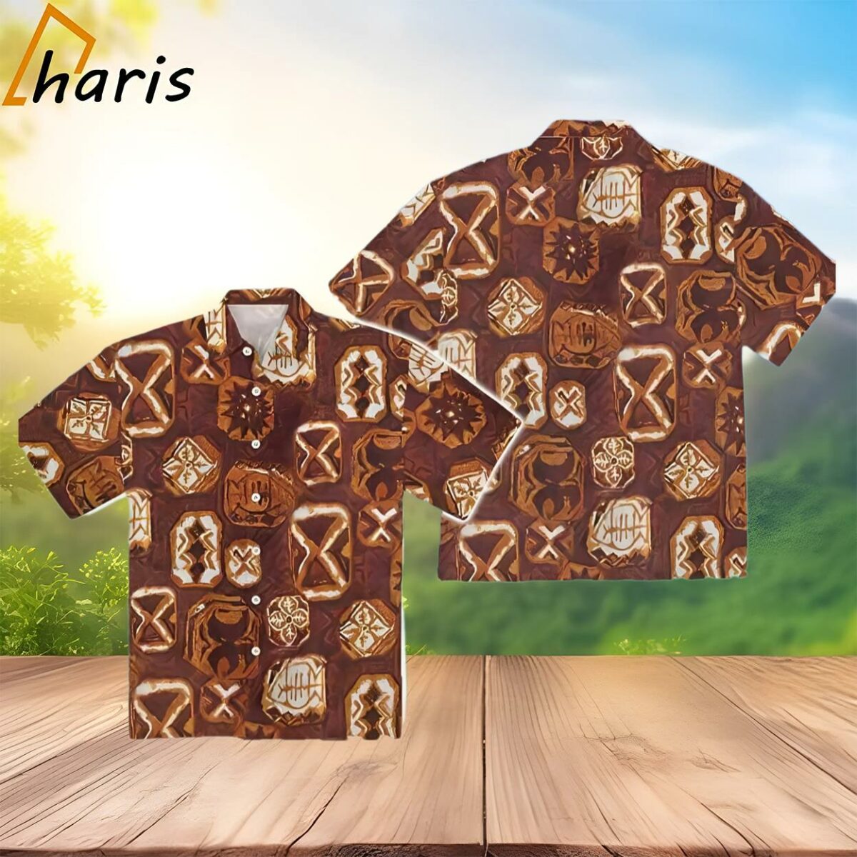 Penney Vintage 70s Bark Cloth Hawaiian Shirt 2 3