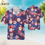 Phillies Baseball Flowers Pattern Hawaiian Shirt 1 1