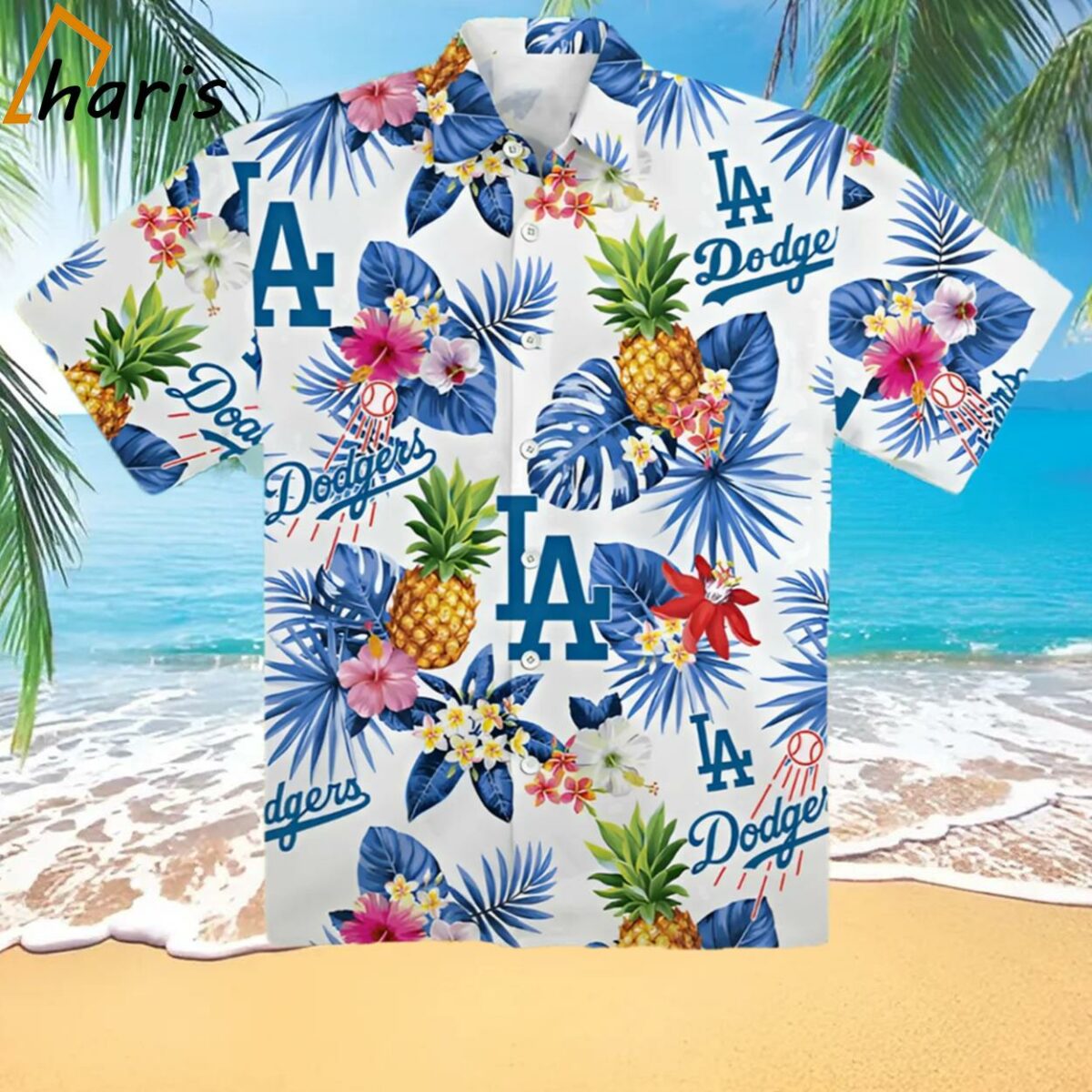 Pineapple Los Angeles Dodgers Hawaiian Shirt 1 1
