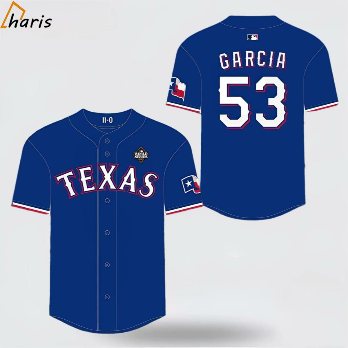 Rangers Adolis Garcia Replica Postseason Jersey 2024 Giveaway 1 1