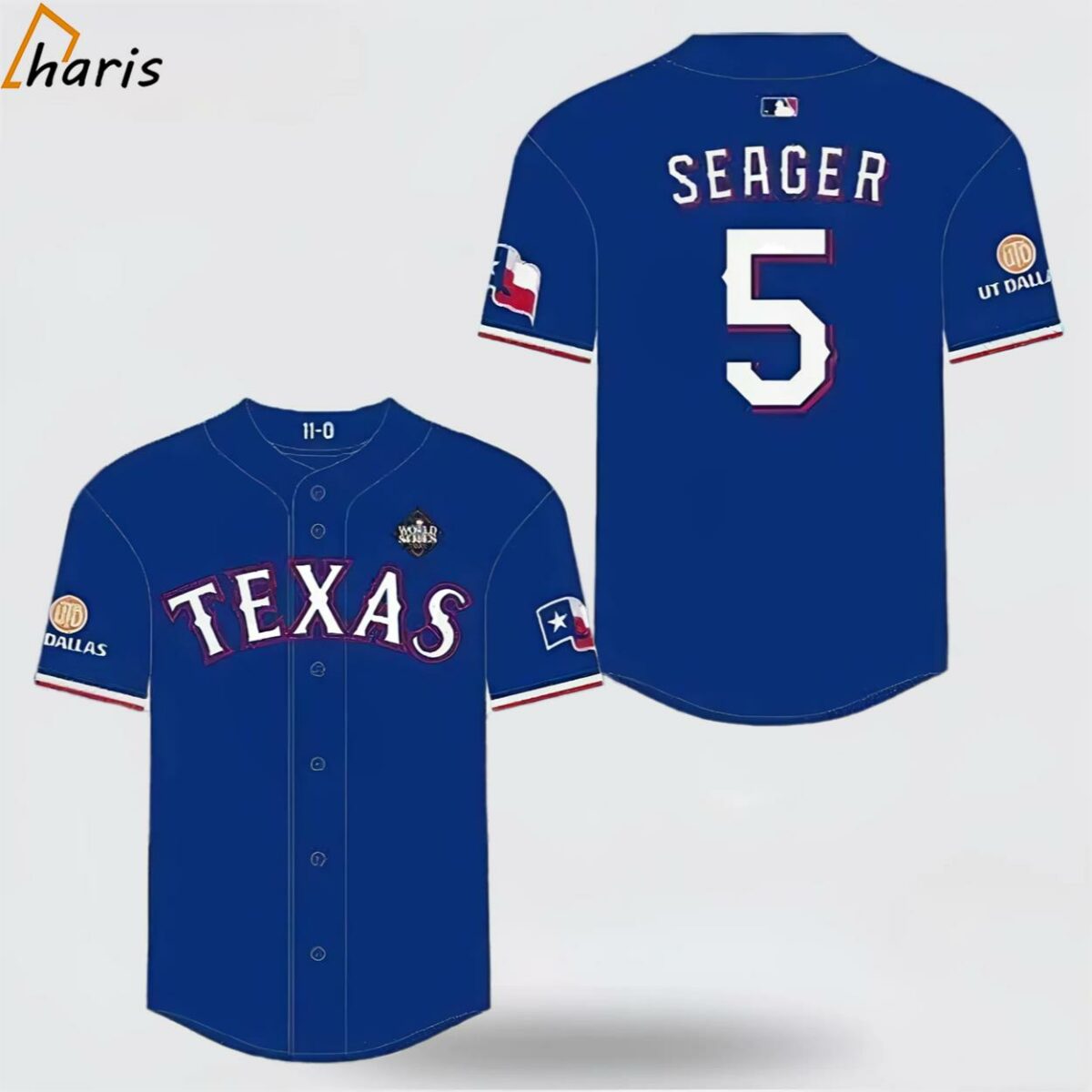 Rangers Corey Seager Replica Postseason Jersey 2024 Giveaway 1 1
