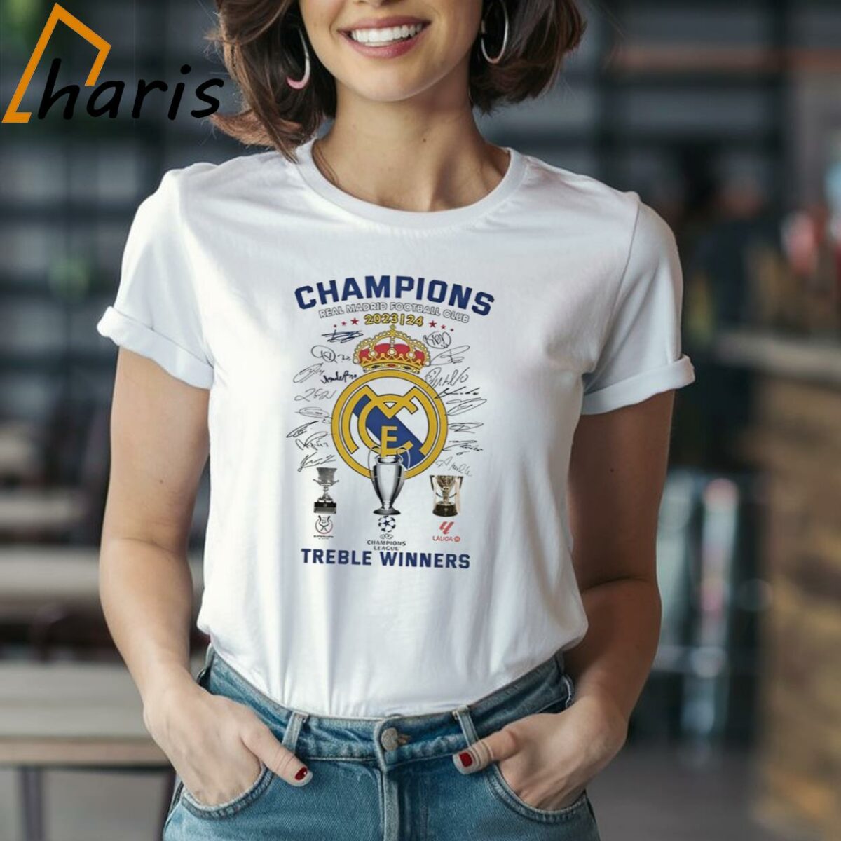 Real Madrid Treble Winners Champions League 2024 Signs T shirt 1 Shirt