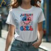 Retro Groovy Fourth 4th of July Smile American Girl T Shirt 1 Shirt