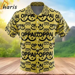 Saitama Oppai One Punch Man Button Up Hawaiian Shirt 2 2