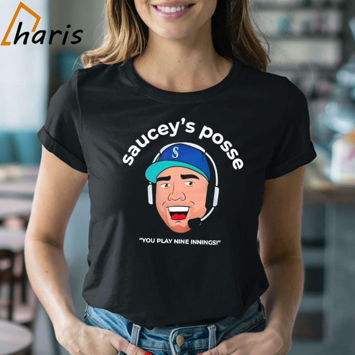 Sauceys Posse You Play Nine Innings Seattle Mariners Cartoon Shirt 2 Shirt