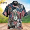 Scooter Skeleton USA Flag Independence Day Hawaiian Shirt 2 2