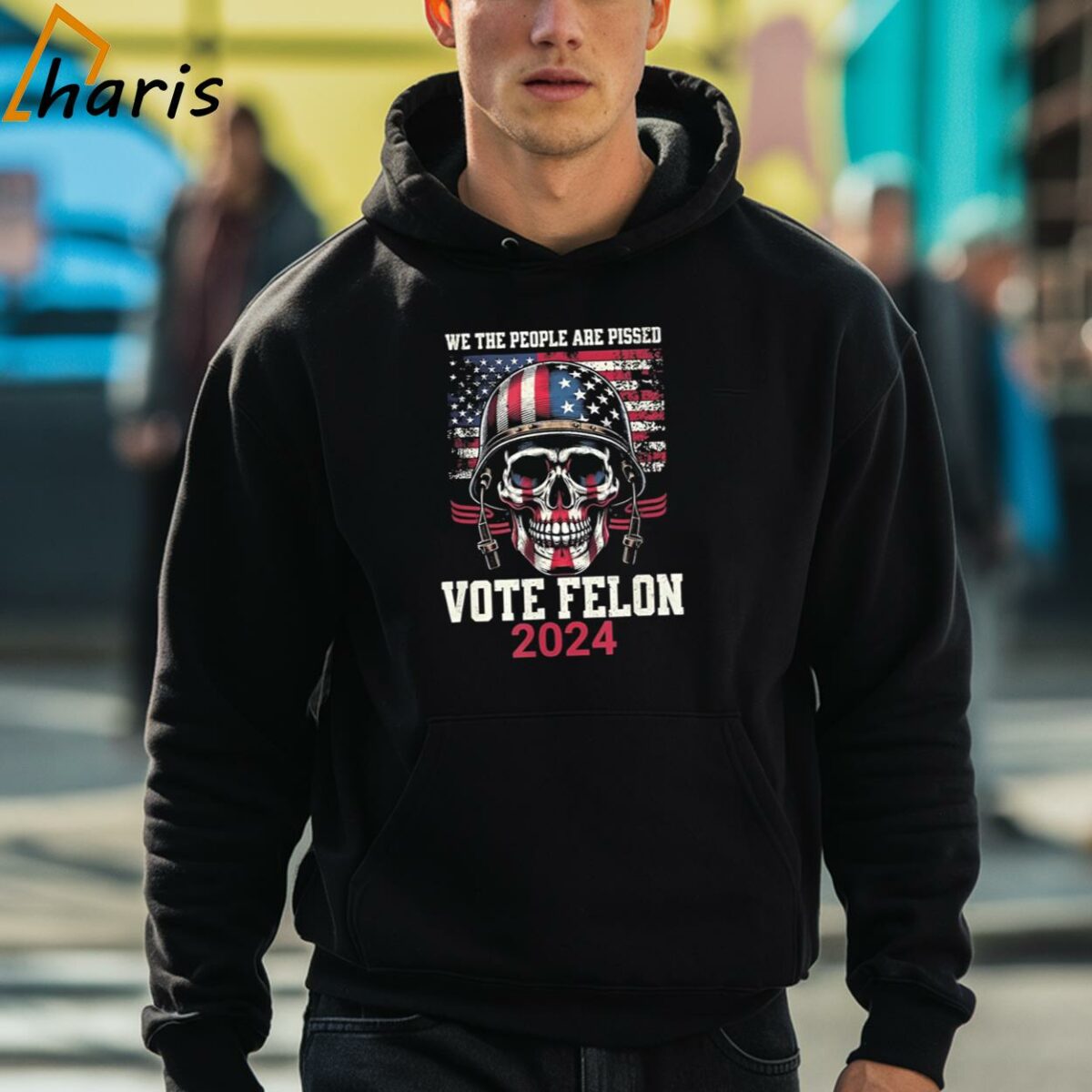 Skull We the People Felon Trump 2024 Funny Election T shirt 3 hoodie