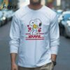 Snoopy And Woodstock Loves DHL Logo T shirt 3 Long sleeve shirt