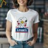 Snoopy And Woodstock Loves Lowes Logo T shirt 1 Shirt