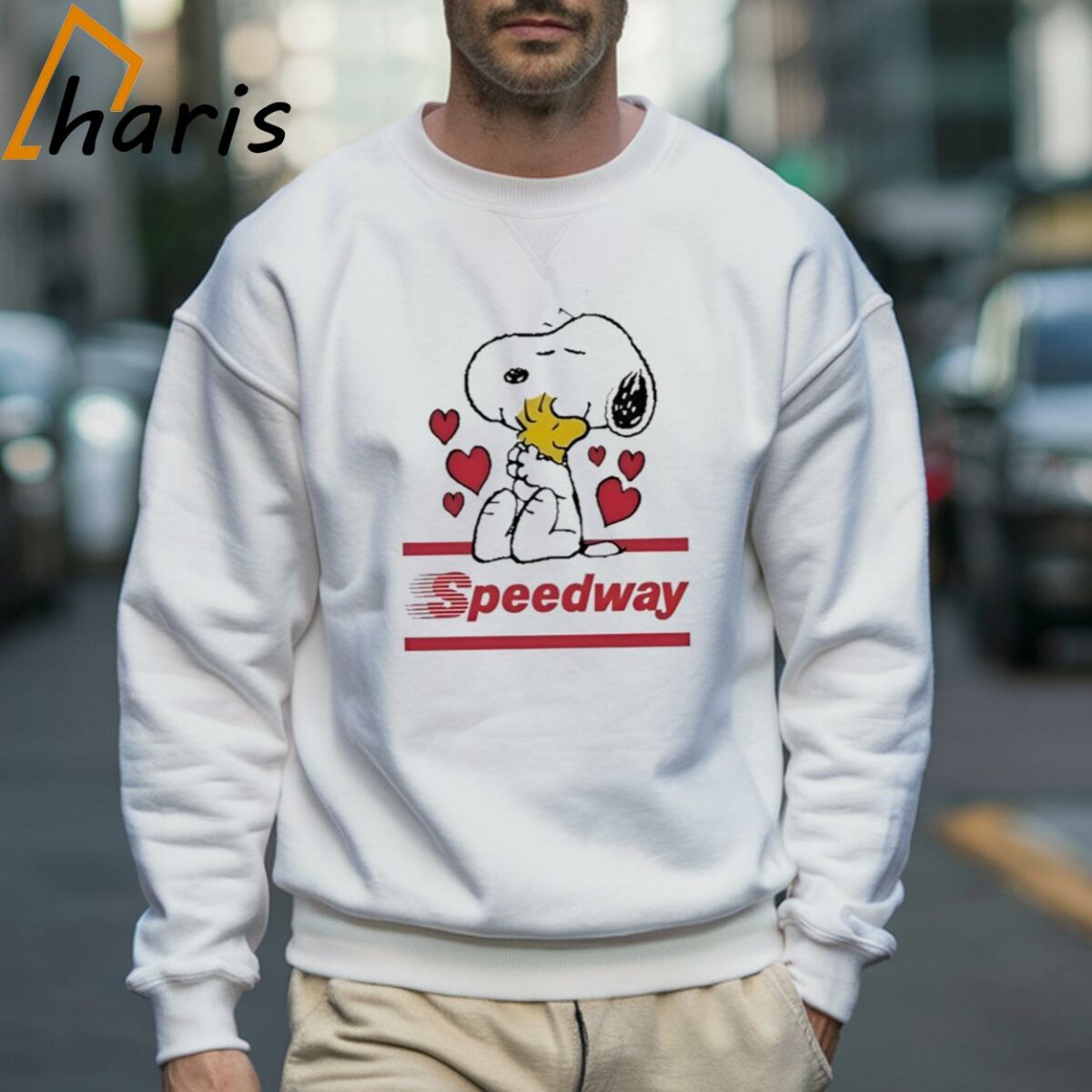Snoopy And Woodstock Loves Speedway Logo T shirt 3 Sweatshirt
