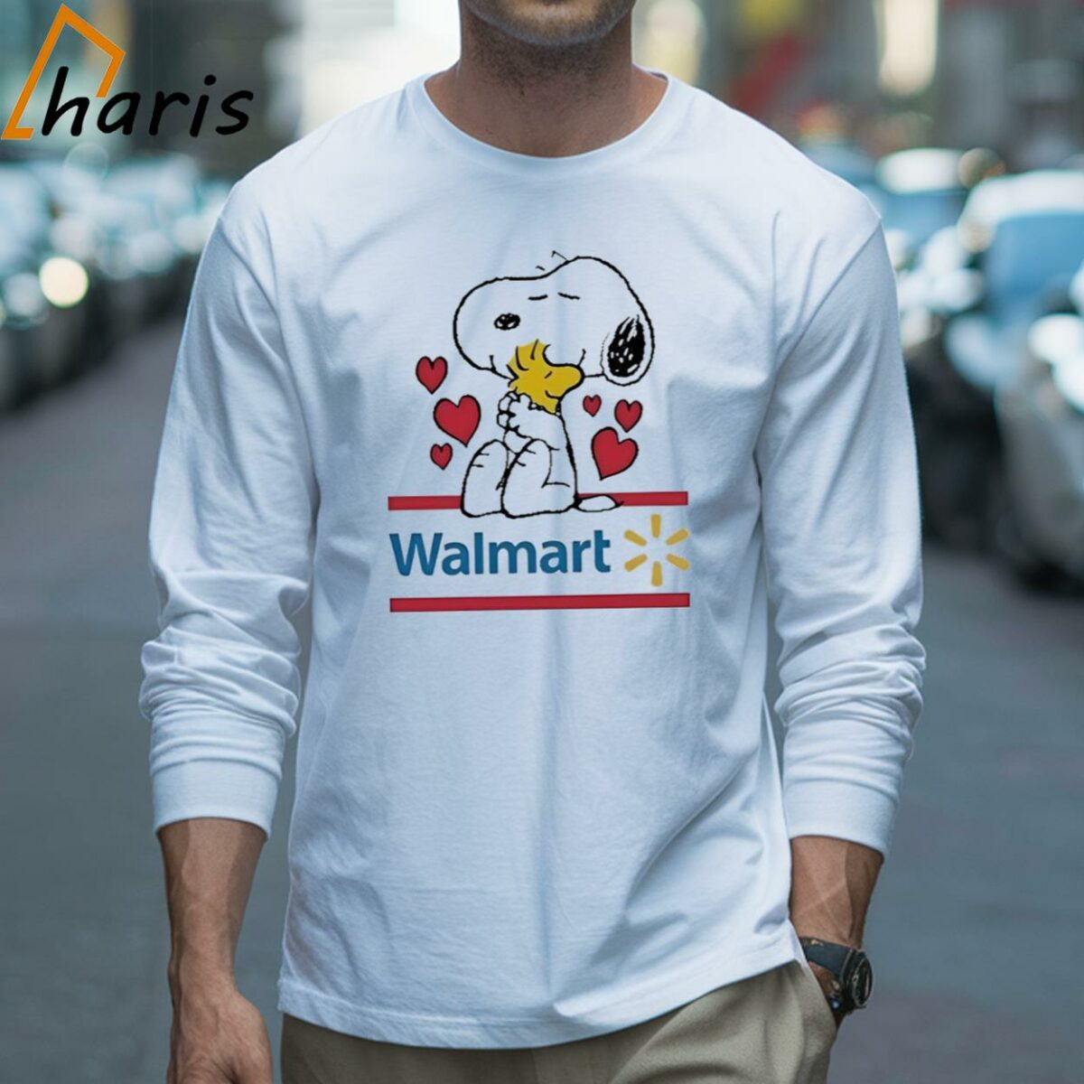 Snoopy And Woodstock Loves Walmart Logo T shirt 3 Long sleeve shirt