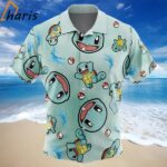 Squirtle Pattern Pokemon Button Up Hawaiian Shirt 1 1