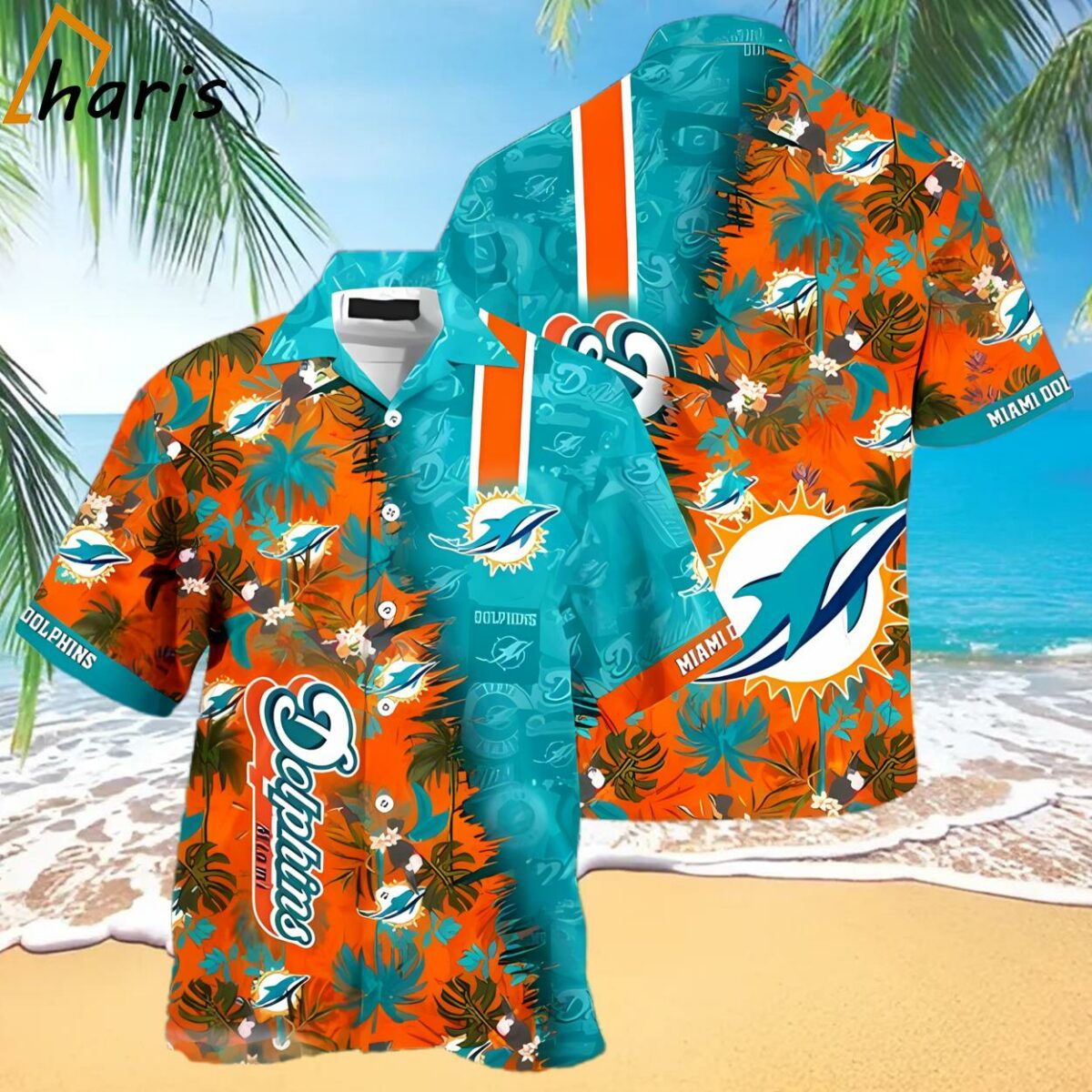 Summer Beach NFL Miami Dolphins Hawaiian Shirt 1 1