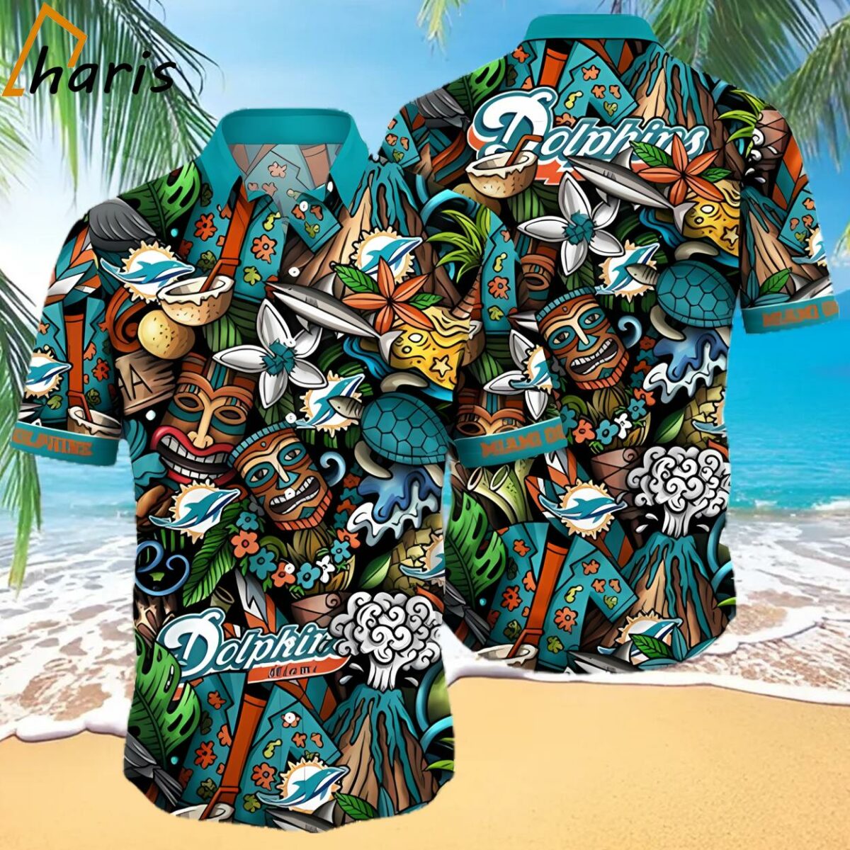 Summer Floral Miami Dolphins Hawaiian Shirt NFL Gift For fan 1 1