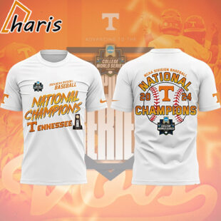 Tennessee Volunteers Champion 2024 NCAA Division Baseball 3D T Shirt