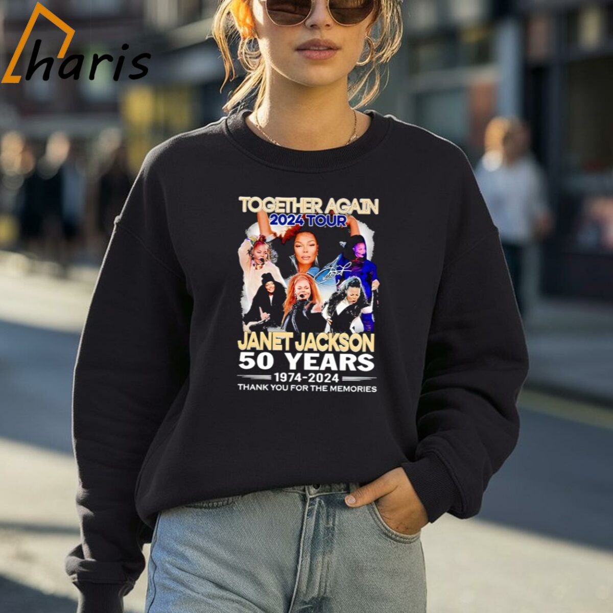 Together Again 2024 Tour Janet Jackson 1974 2024 Thank You For The Memories T Shirt 4 Sweatshirt