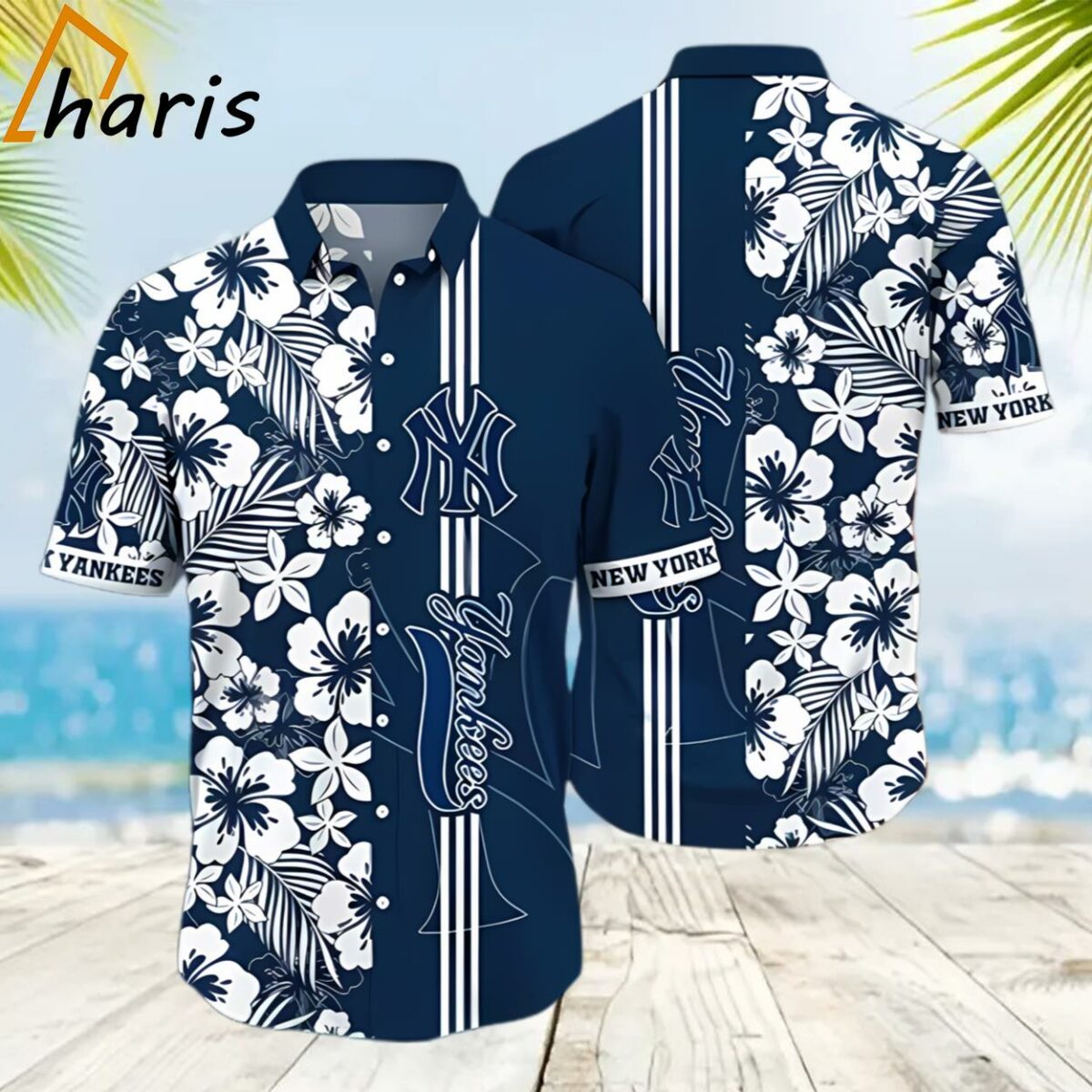 Tropical Floral MLB New York Yankees Hawaiian Shirt 2 2