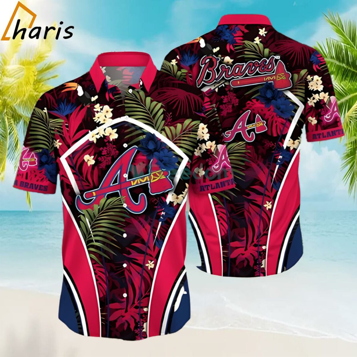 Tropical Flower Atlanta Braves MLB Hawaiian Shirt 1 1