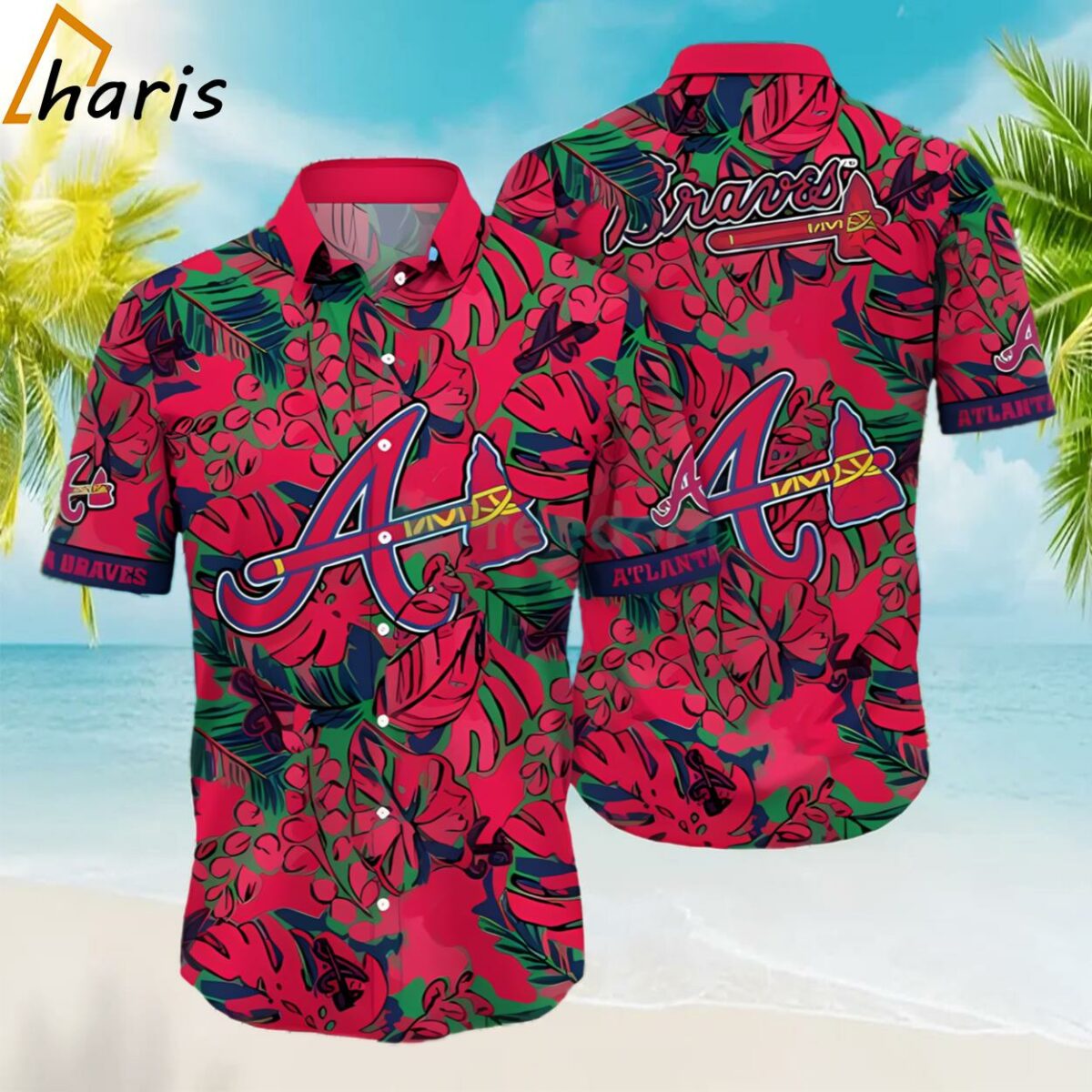 Tropical Flower MLB Atlanta Braves Hawaiian Shirt 1 1