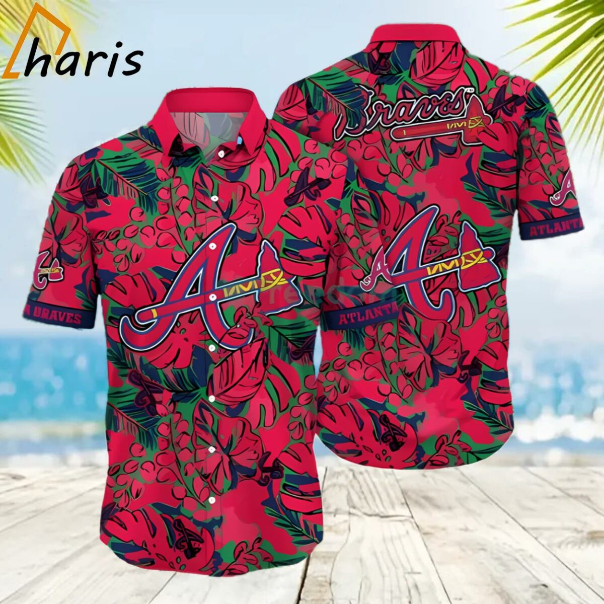 Tropical Flower MLB Atlanta Braves Hawaiian Shirt 2 2