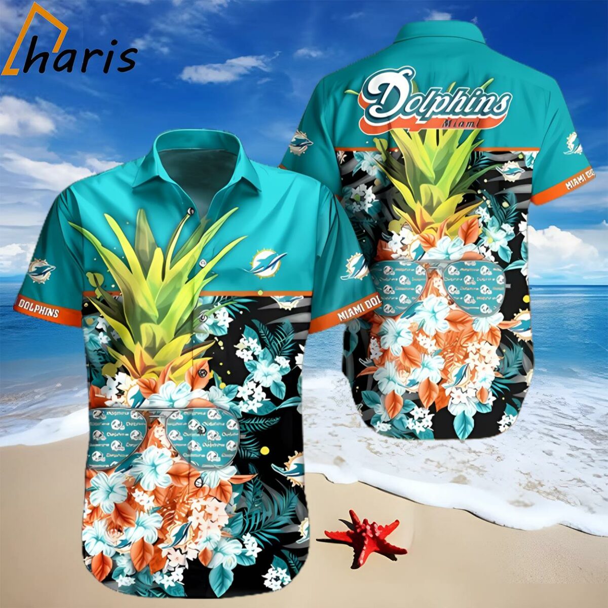 Tropical Flower Miami Dolphins Hawaiian Aloha Shirt Gift Aloha Shirt 1 1
