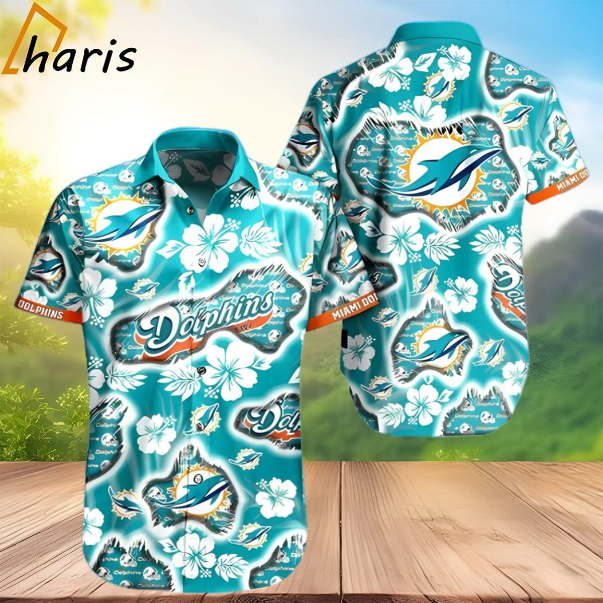 Tropical Hibiscus Flower Miami Dolphins NFL Hawaiian Shirt 2 3