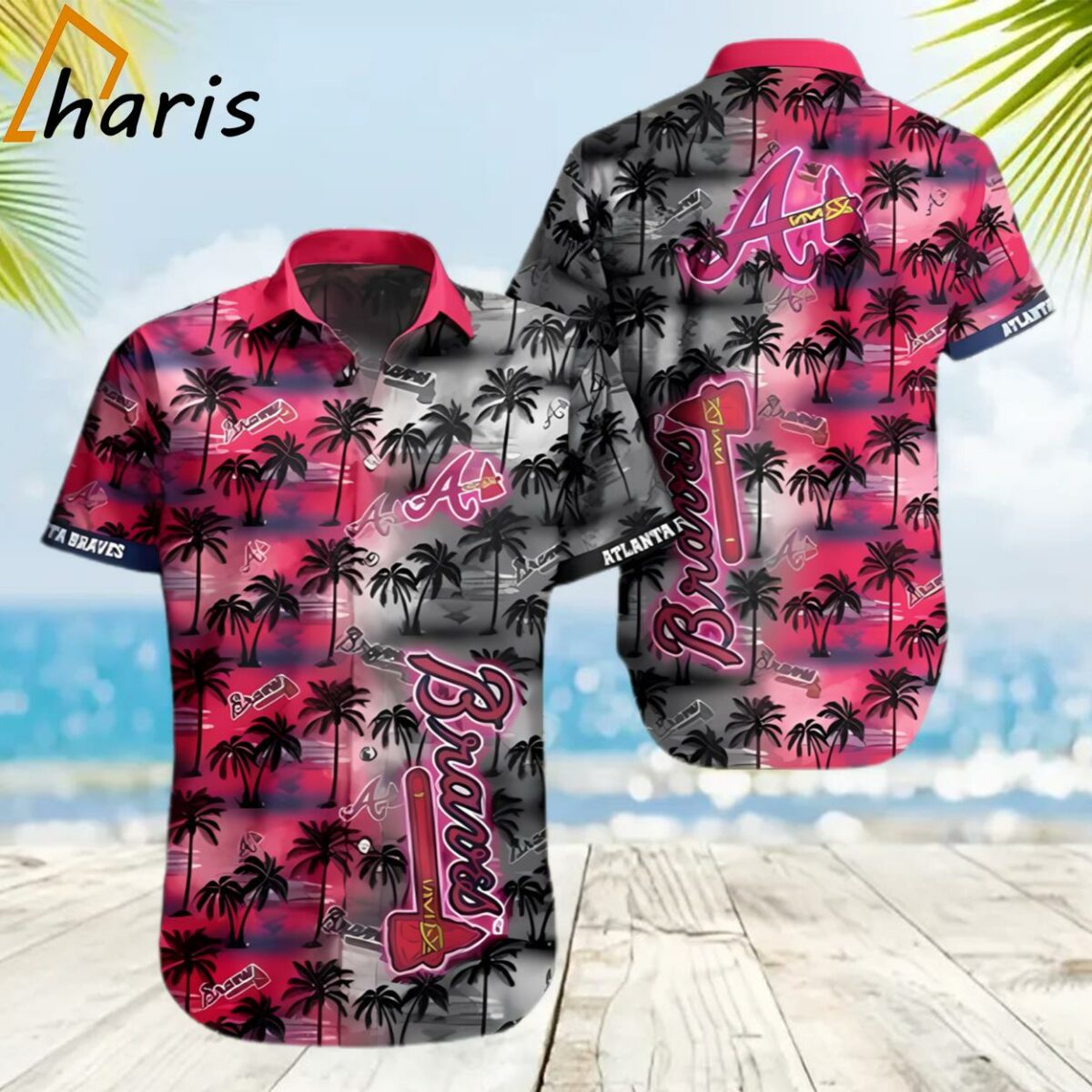 Tropical Palm Tree Atlanta Braves Hawaiian Shirt 2 2