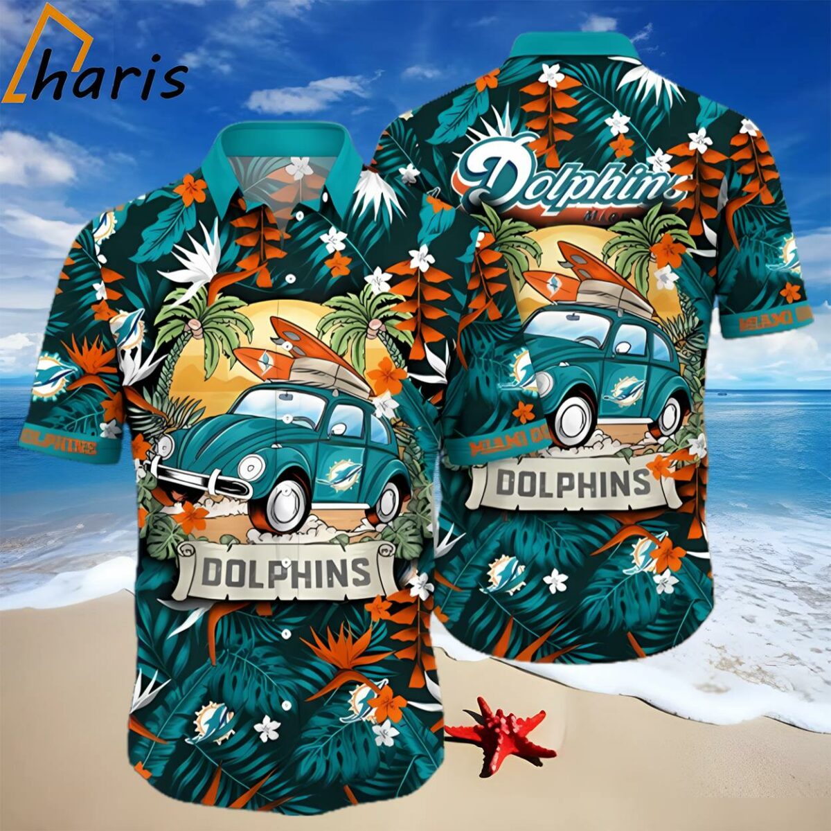 Tropical Pattern NFL Miami Dolphins Hawaiian Shirt Vacation Gift 1 1