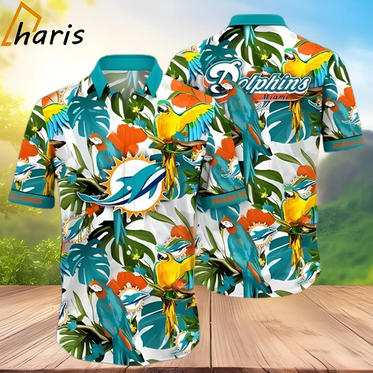 Tropical Summer Miami Dolphins Hawaiian Shirt 2 3