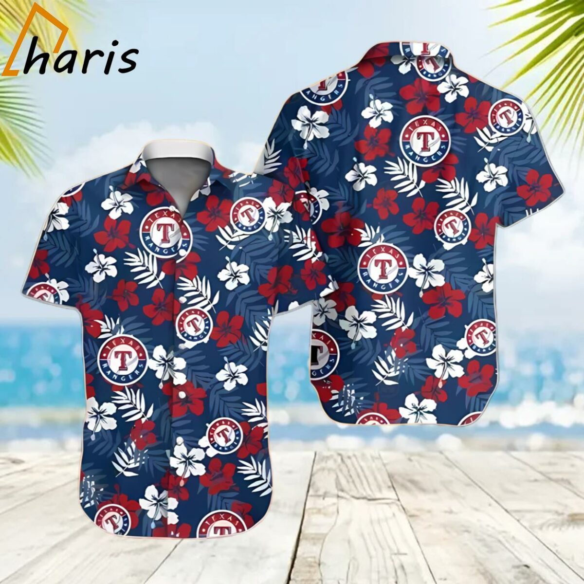 Tropical Texas Rangers Hawaiian Shirt 2 2