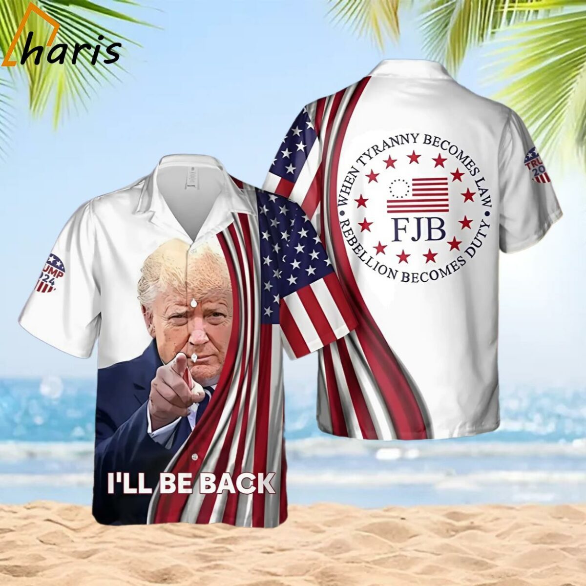 Trump 2024 I'll Be Back Hawaiian Shirt 2 2