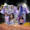 Custom Name And Number Olivia Rodrigo Guts Collage Purple Baseball Jersey 3 3