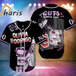 Custom Name And Number Olivia Rodrigo Guts World Tour Baseball Jersey 1 1