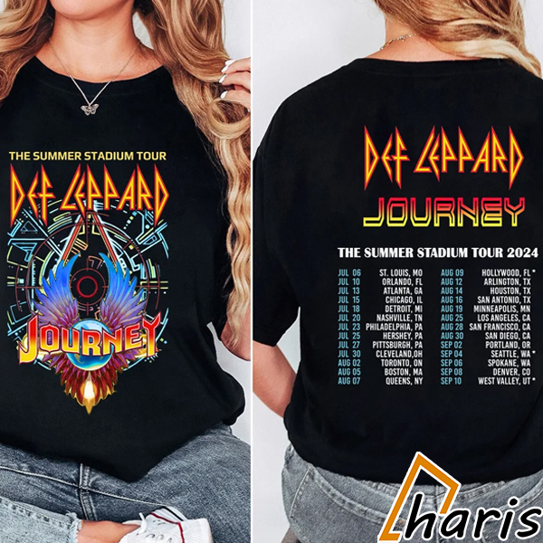 Def Leppard And Journey Summer Stadium Tour 2024 Shirt Def Leppard And Journey Fan Gift