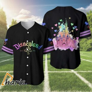 Disneyland Magic Kingdom Rainbow Disney Baseball Jersey 1 1