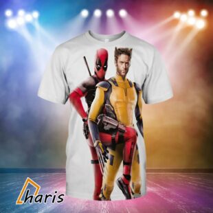 Funny Deadpool 3 2024 Movie with Wolverine All Over Print T shirt 1 1